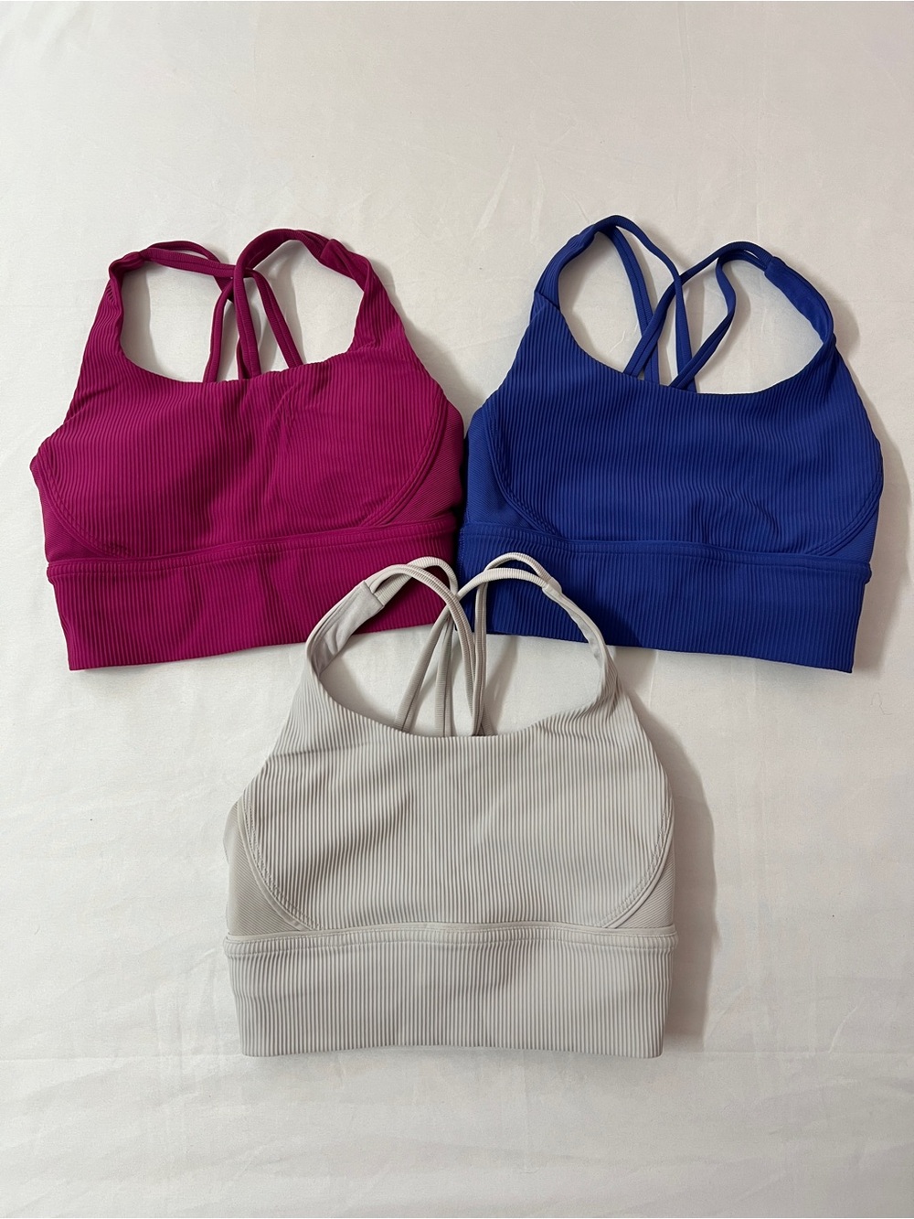 Lululemon Energy Longline Ribbed Luxtreme Sports Bra Bralette Bundle